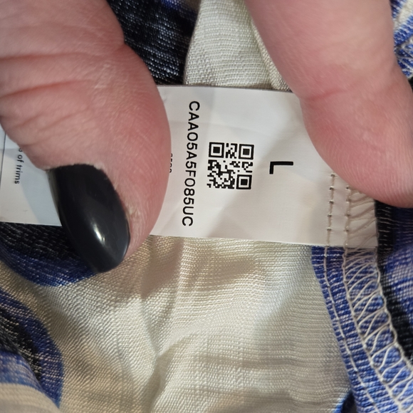 Cupshe Navy and Cream Patterned Maxi Dress - Picture 7 of 16